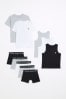 River Island White Boys Underwear T-Shirts, Vests And Boxers Bundle 10 Piece Set