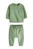 Grün - Baby Cosy Sweatshirt und Jogginghosen Set