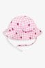 Pink Strawberry JoJo Maman Bébé UPF 50 Floppy Sun Hat