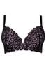 Pour Moi Black Padded Romance Moulded Plunge Push Up Bra