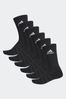 adidas Adult Black Crew Socks Six Pack
