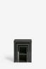 Black Bronx Oak Effect Rectangle Set of 3 Nest of Tables, Rectangle Set of 3