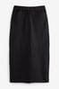 Black Ponte Column Skirt