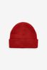 Brick Red Flat Knit Beanie Hat (3mths-16yrs)