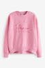 Pink Paris City Graphic Sweatshirt