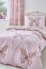 Catherine Lansfield Pink Enchanted Butterfly Reversible Duvet Cover Set