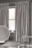 Silver Collection Luxe Heavyweight Plush Velvet Pencil Pleat Curtains, Lined