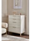White Bronx Oak Effect 4 Drawer Chest of Drawers, 4 Drawer