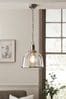 Brushed Chrome Gloucester 1 Light Pendant Ceiling Light, 1 Light