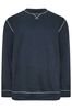 Badrhino Big & Tall Sweatshirt mit Rundhalsausschnitt und Kontrastnähten