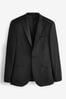 Black Slim Fit Signature Tollegno Italian Wool Suit Jacket, Slim Fit