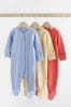 Bright 3 Pack Cotton Baby Sleepsuits (0-2yrs)