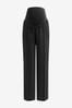 JoJo Maman Bébé Black Wide Leg Maternity Trousers