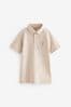 White Short Sleeve Polo Shirt (3-16yrs)