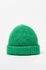 Oliver Bonas Green Double Rib Knitted Beanie Hat