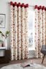Fusion Beechwood Leaves Eyelet Lined Curtains