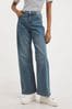 Simply Be Blue Mid 24/7 Wide Leg Jeans