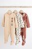 Orange Baby Character Sleepsuits 3 Pack (0-3yrs)