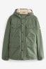 Sage Green Borg Lined Shower Resistant 4 Pocket Jacket