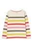 Joules Harbour Stripe Long Sleeve White Jersey Top