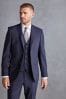 Navy Blue Slim Signature Tollegno Italian Wool Suit Jacket, Slim