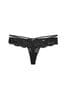 Schwarz - Glamour Lace Knickers, Thong