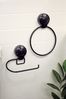 Showerdrape Suctionloc Set Of 2 Toilet Roll Holder and Towel Ring