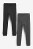 Black/ Grey Thermal Leggings Tomcat 2 Pack (2-16yrs)