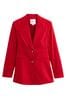 Red Tailored Shaping Single Breasted Blazer