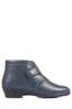 Grey Pavers Wide Fit Leather Ladies Ankle Boots