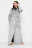 Long Tall Sally Grey Stitch Detail Shawl Collar Maxi Robe