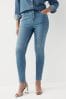 Mid Blue Denim Super Soft Skinny Hourglass Jeans, Regular