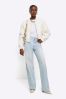 River Island Blue Straight Fit High Rise Relaxed Jeans, Regular