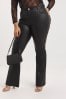 Simply Be Slim Coated Flare Trousers
