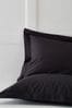 Set of 2 Graphite Black Cotton Rich Pillowcases
