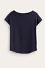 White Boden Supersoft Boat Neck T-Shirt