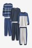 Blau - Langärmelige Pyjamas im 3er-Pack (3-16yrs)