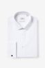 White Slim Fit Double Cuff Next Easy Care Shirt, Slim Fit Double Cuff