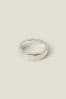 Accessorize Sterling Silver Plated Hammered Ring