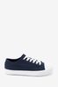 Black Baseball Canvas Trainers, Regular/Wide Fit