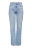 ONLY Blue High Waisted Straight Leg Jeans