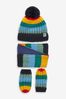 Regenbogenfarben - Mütze, Schal und Fäustlinge im Set (3 Monate bis 10 Jahre)