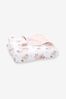 aden + anais White/Pink Floral Dream Blanket