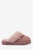 Mink Pink Suede Mule Slippers