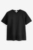Black Heavyweight Short Sleeve Crew Neck T-Shirt, Regular