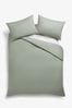 Green Collection Luxe 200 Thread Count 100% Egyptian Cotton Percale Duvet Cover And Pillowcase Set