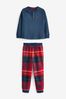 Red/Navy Check Matching Family Older Boys Christmas Cotton Pyjamas (3-16yrs)