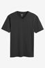 Black Essential V-Neck T-Shirt, Regular