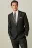 Black Tailored Wool Donegal Tuxedo Suit Jacket