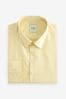 Yellow Slim Fit Easy Care Single Cuff Shirt, Slim Fit